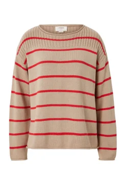 Ceres Life Tops|Knitwear|Ladder Stitch Knit - String Heritage Red Stripe