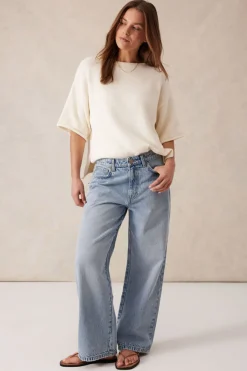 Ceres Life Pants|Jeans|Loose Straight Jean - Vintage Blue