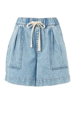 Ceres Life Toggle Menu|Relaxed Everyday Short - Vintage Blue Denim