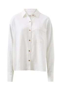 Ceres Life Tops|Relaxed Pocket Shirt- White