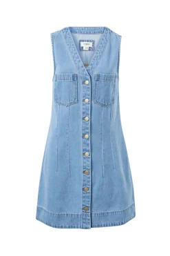 Ceres Life Dresses|Seamed Mini Shift Dress - Vintage Blue