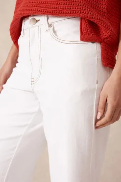 Ceres Life Jeans|Wide Leg Crop Jean - Fresh Ecru