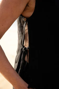 Eadie Lifestyle Tops|Eadie Nadia Linen Top - Black