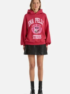 Ena Pelly Jumpers|Brooke Oversized Hoodie DIY Studios - Poppy Red