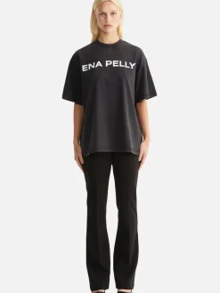 Ena Pelly Tops|Chloe Oversized Tee - Vintage Black