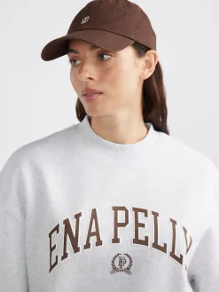 Ena Pelly Jumpers|Classic Collegiate Sweatshirt - White Marle