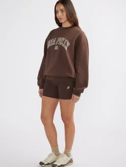 Ena Pelly Jumpers|Classic Collegiate Sweatshirt - Mocha