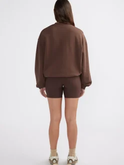 Ena Pelly Jumpers|Classic Collegiate Sweatshirt - Mocha