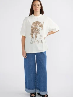 Ena Pelly Tops|Jaguar Tee - Vintage White