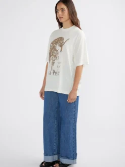 Ena Pelly Tops|Jaguar Tee - Vintage White