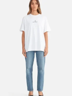 Ena Pelly Tops|Lexi Monogram Tee White