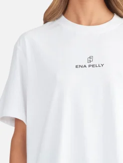 Ena Pelly Tops|Lexi Monogram Tee White