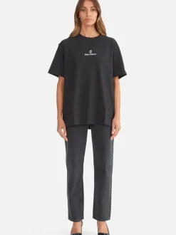 Ena Pelly Tops|Lexi Monogram Tee- Black