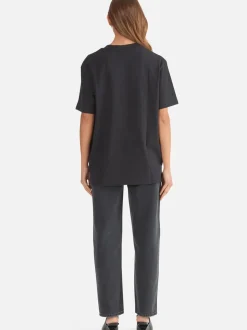 Ena Pelly Tops|Lexi Monogram Tee- Black