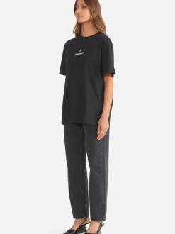 Ena Pelly Tops|Lexi Monogram Tee- Black