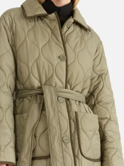 Ena Pelly Jackets & Coats|Louise Quilted Puffer Jacket - Hunter Green