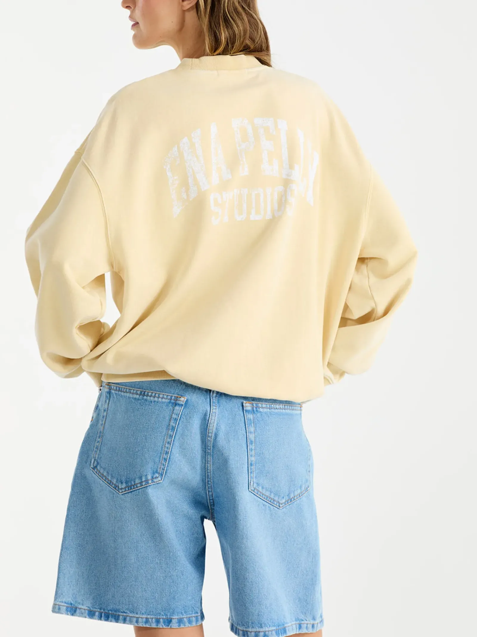 Ena Pelly Jumpers|Vintage Sport Sweatshirt - Lemon