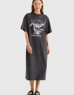 Ena Pelly Dresses|World Tour Tee Dress - Faded Black