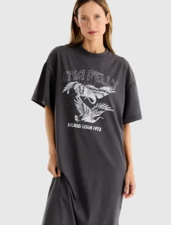 Ena Pelly Dresses|World Tour Tee Dress - Faded Black