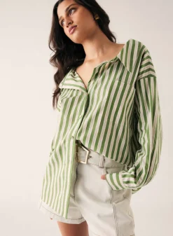 Esmaee Tops|Infinity Shirt - Fern Stripe