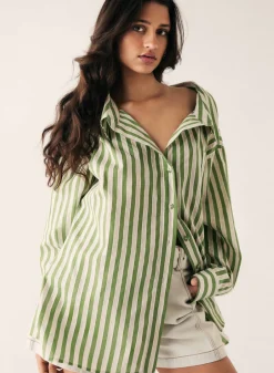 Esmaee Tops|Infinity Shirt - Fern Stripe
