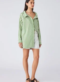 Esmaee Tops|Infinity Shirt - Fern Stripe