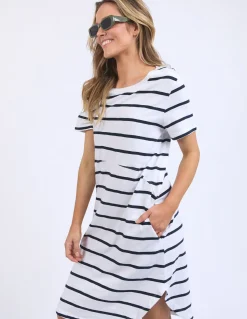 Foxwood Dresses|Bay Stripe Dress - Navy