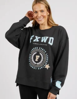 Foxwood Tops|Get There Crew - Washed Black