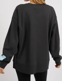 Foxwood Tops|Get There Crew - Washed Black