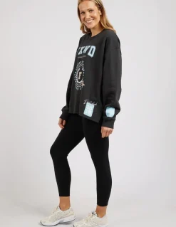 Foxwood Tops|Get There Crew - Washed Black
