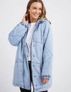 Foxwood Jackets & Coats|Rosalee Longline Jacket - Light Blue