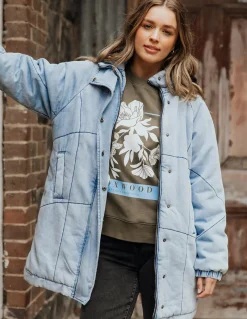 Foxwood Jackets & Coats|Rosalee Longline Jacket - Light Blue