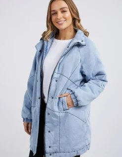 Foxwood Jackets & Coats|Rosalee Longline Jacket - Light Blue