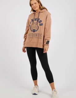 Foxwood Tops|Varsity Hoody - Latte