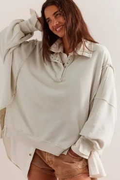 Free People Tops|Camden Henley - Grey Opal
