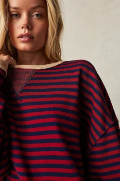 Free People Tops|Classic Striped Crew - Nautical Combo