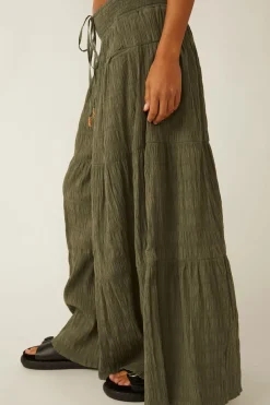 Free People Pants|In Paradise Wide Leg Pant - Dried Basil