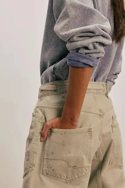 Free People Pants|Jeans|Moxie Low Slung Pull On Barrel Jeans - Jetty