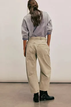 Free People Pants|Jeans|Moxie Low Slung Pull On Barrel Jeans - Jetty