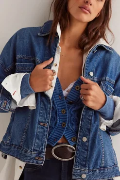 Free People Jackets & Coats|Opal Swing Denim Jacket - Got The Blues