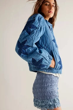 Free People Jackets & Coats|Quinn Quilted Jacket - Indigo Combo