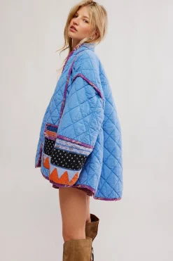 Free People Jackets & Coats|Winnie Jacket - Blue Combo