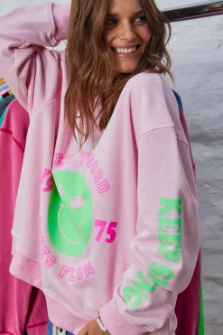 Hammill & Co Jumpers|Hammil & Co Happy Sweat - Pink