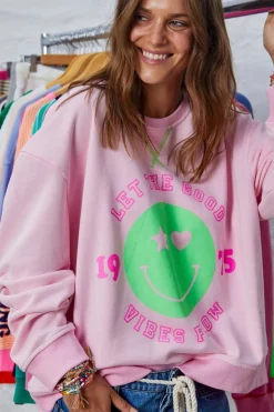 Hammill & Co Jumpers|Hammil & Co Happy Sweat - Pink