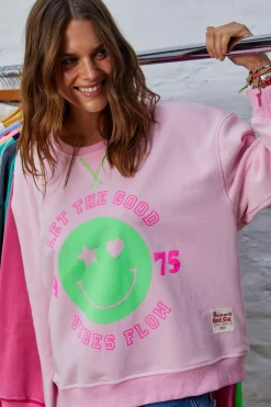 Hammill & Co Jumpers|Hammil & Co Happy Sweat - Pink