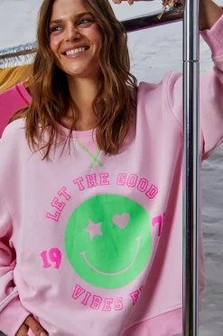 Hammill & Co Jumpers|Hammil & Co Happy Sweat - Pink