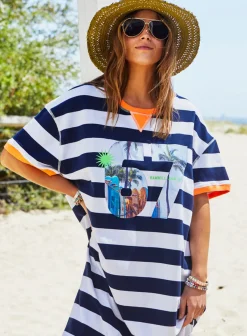 Hammill & Co Dresses|Hammill & Co Beach Sweat Dress - Navy/White Stripe