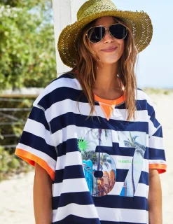 Hammill & Co Dresses|Hammill & Co Beach Sweat Dress - Navy/White Stripe