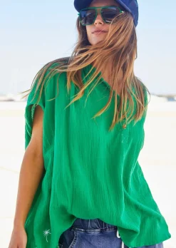 Cat Hammill Toggle Menu|Tops|Hammill & Co Island Soul Shirt - Emerald