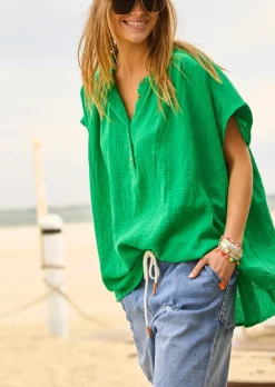 Cat Hammill Toggle Menu|Tops|Hammill & Co Island Soul Shirt - Emerald